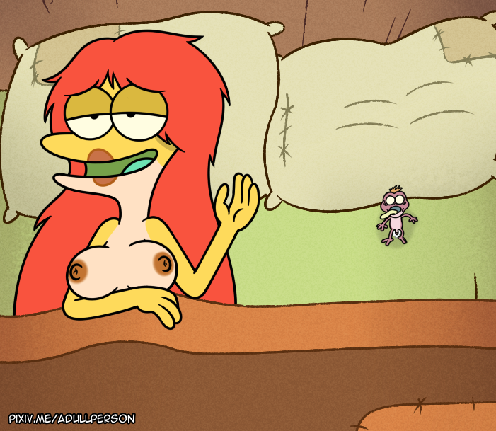 1boy 1girls 2022 6_hours_of_sex adullperson after_sex amphibia amphibia_(series) amphibian amphibian_humanoid anthro bed big_ass breasts comedy death_by_snoo_snoo death_by_snu_snu disney disney_channel disney_xd drained felicia_sundew female frog funny humor long_hair male meme milf miniature_male nipples pillow red_hair shrunk smooth_skin sprig_plantar tagme takeshi1000 yellow_skin