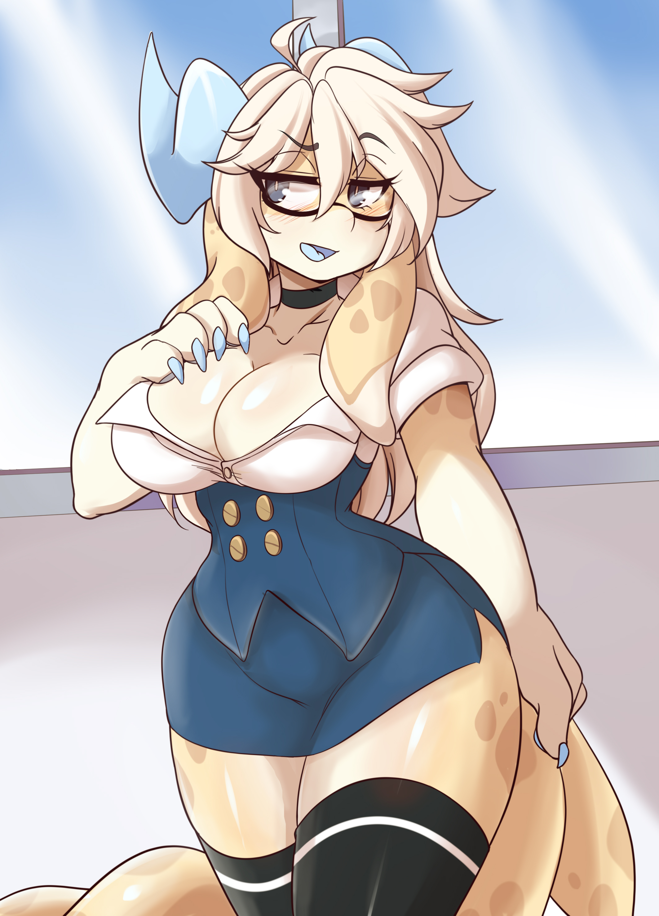 anthro, big breasts, breasts, female, furry, lucyfercomic, nami (teranen), tagme, thick thighs