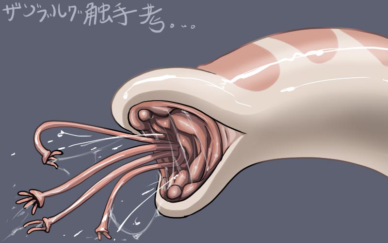 clitoris close-up monster pussy sashizume_soutarou sea_angel shiny slime tentacle translation_request zanburg