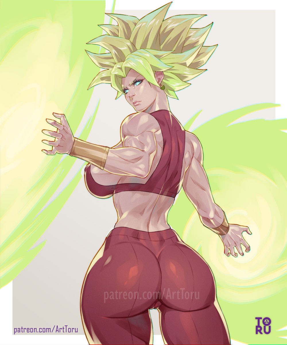 arttoru, ass, big ass, big breasts, breasts, dragon ball, dragon ball super, female, female only, fusion, kefla, legendary super saiyan, muscular, muscular female, patreon username, potara earrings, saiyan, sideboob, super saiyan, super saiyan 2, tight clothing