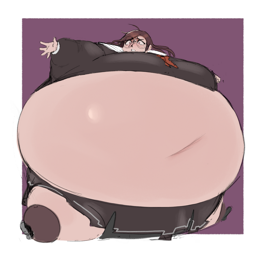 air_inflation danganronpa danganronpa:_trigger_happy_havoc expansion fukawa_touko growth hyper_ass hyper_belly hyper_breasts immobile inflated_belly inflation morbidly_obese morbidly_obese_female nuumatic spherical_inflation straight_hair tight_clothing