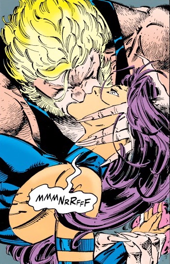 andy_kubert arms_behind_back betsy_braddock big_breasts breasts captured captured_heroine covering_mouth defeated defeated_heroine forced_kiss hand_on_head helpless imminent_rape implied_rape implied_sex kunoichi long_hair marvel muffled muffled_squeal ninja overpowered pinned psylocke purple_eyes purple_hair sabretooth scared straight_hair villain wide_eyed x-men