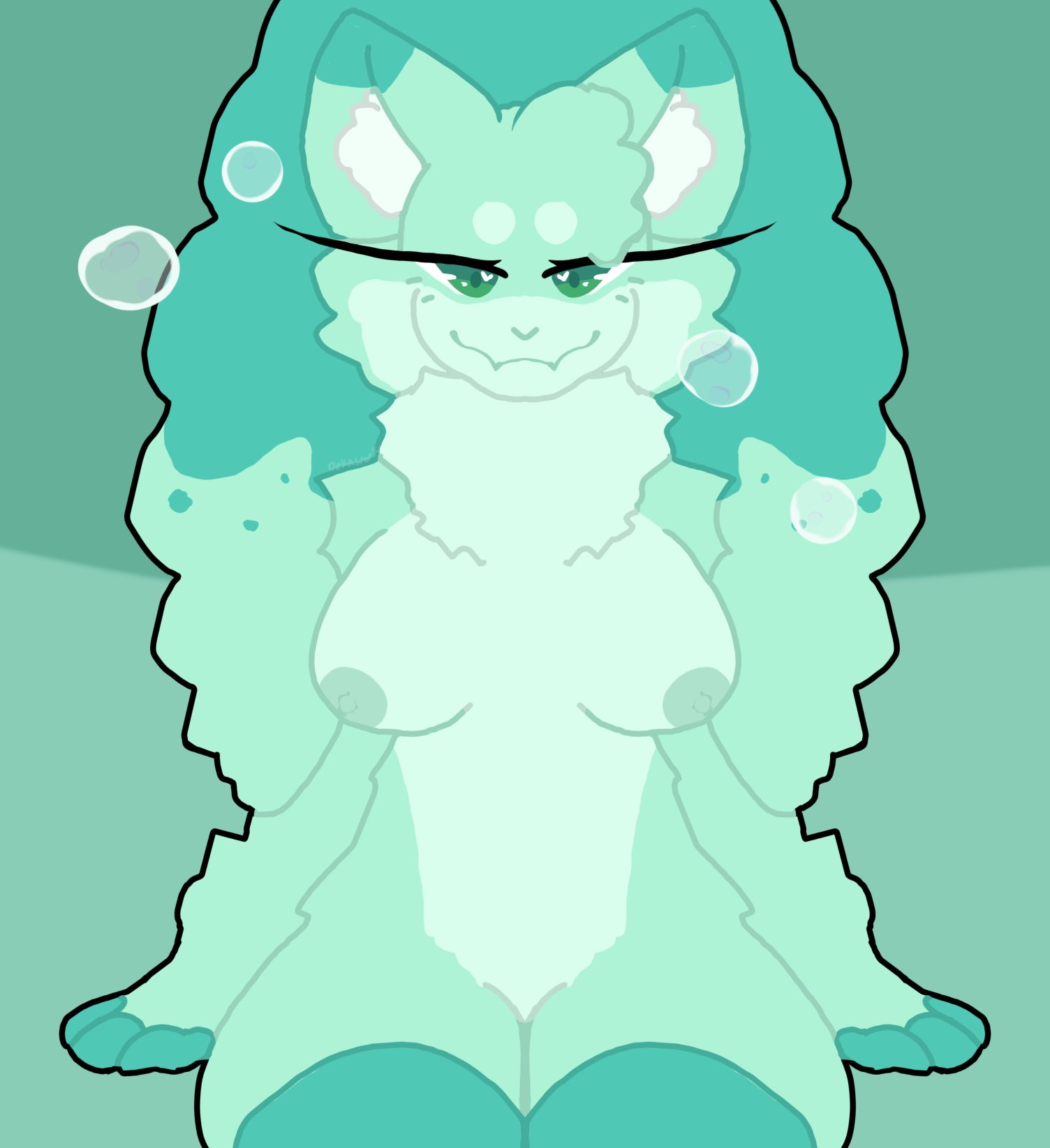 1girls, anthro, breasts, dekansfw, feizao (kaiju paradise), female, furry, kaiju paradise, roblox, roblox game, soap bubbles, solo, solo female, tagme, thick thighs