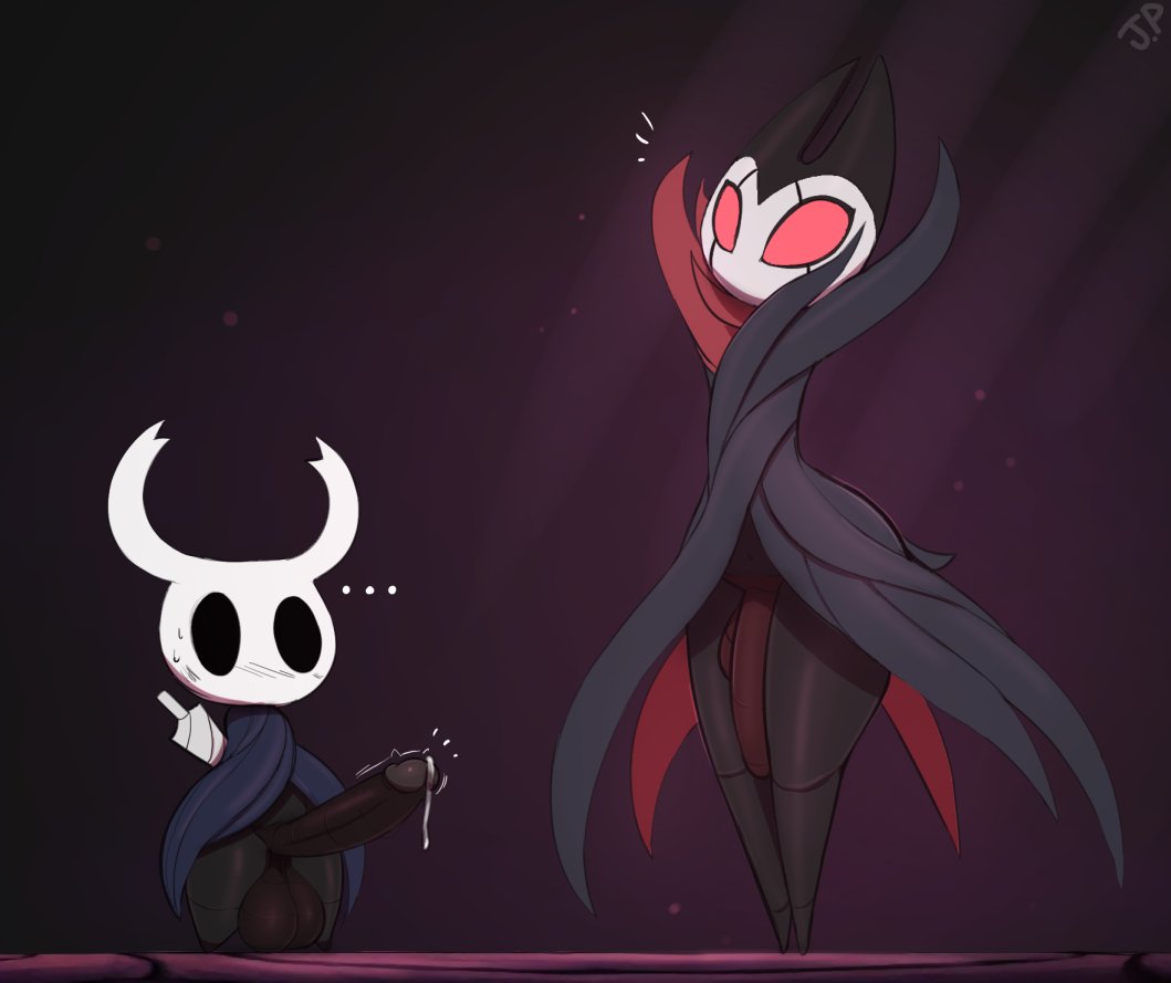 2boys, ass, balls, big ass, big balls, big penis, blushing, dripping precum, erection, flaccid, flustered, gay, grimm (hollow knight), hollow knight, huge ass, huge balls, huge butt, huge cock, kingofacesx, male, penis, precum, surprised, tagme, the knight (hollow knight), thick ass, thick penis, thick thighs