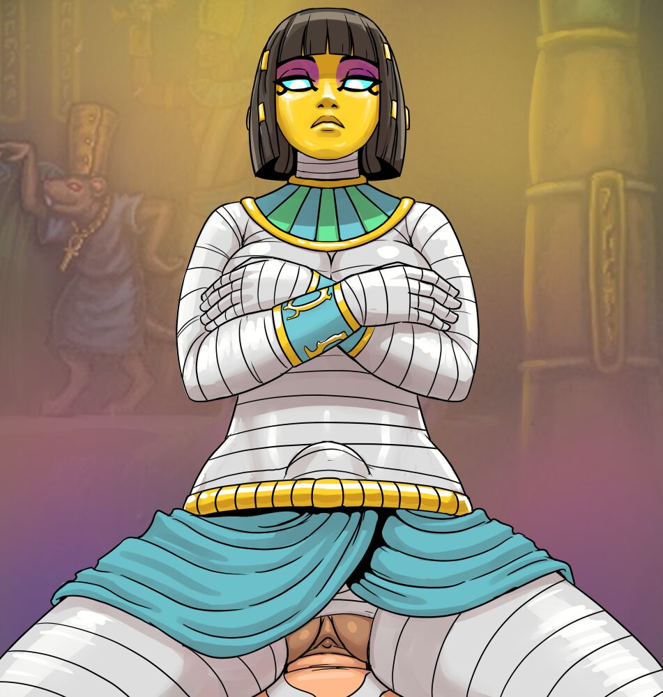 1girls ankha_ride_(minus8) clitoris cowgirl_position egyptian_female egyptian_mythology female female_on_top femdom flick khalida_(warhammer) masked_female meme monster_girl mummy penetration skaven stomach_bulge warhammer_(franchise) warhammer_fantasy