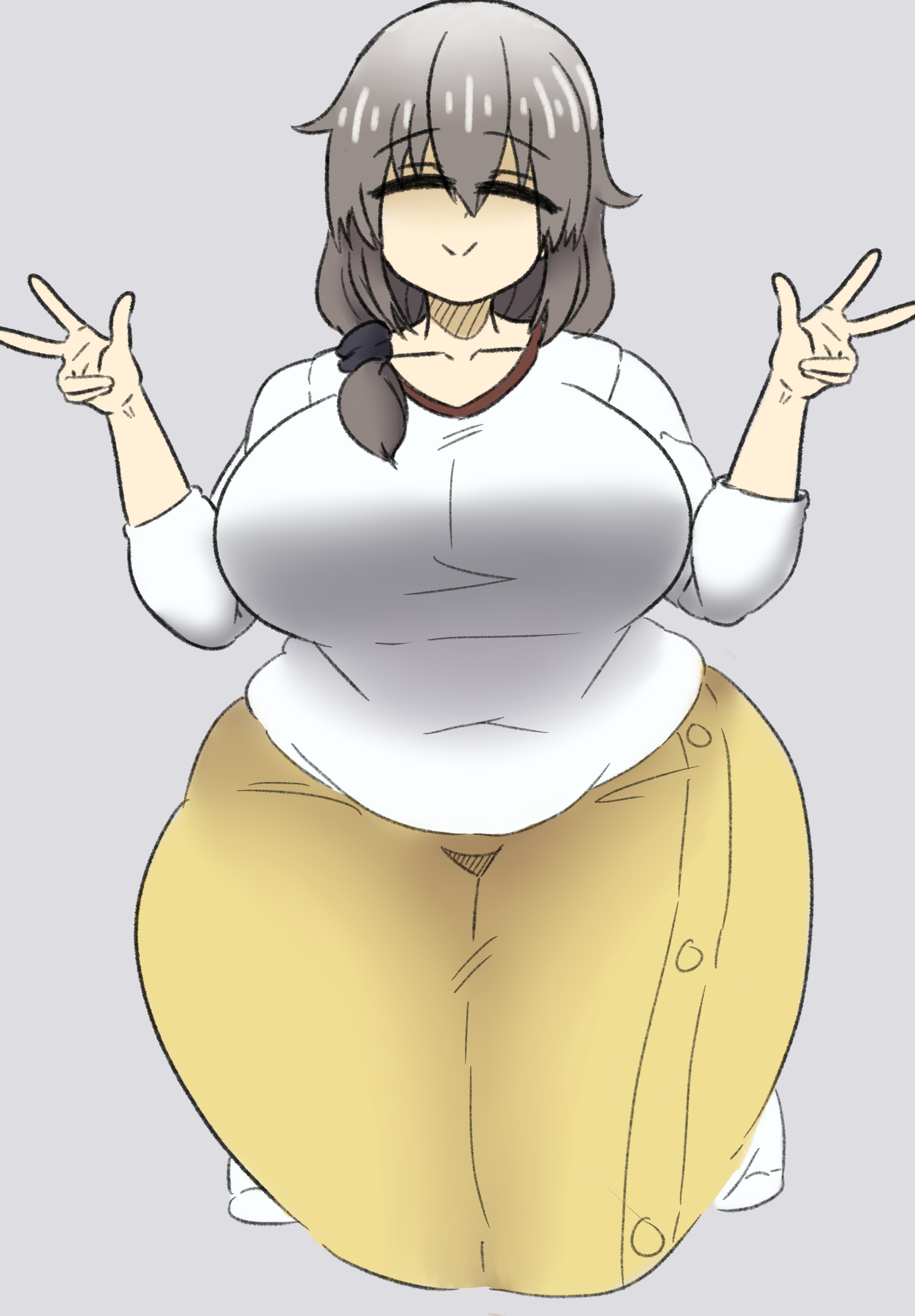 1girls, big breasts, breasts, clothed, clothed female, color, colored, female, female focus, female only, fully clothed, inakotho, large breasts, simple background, solo, solo female, solo focus, tagme, thick thighs, w, wide hips