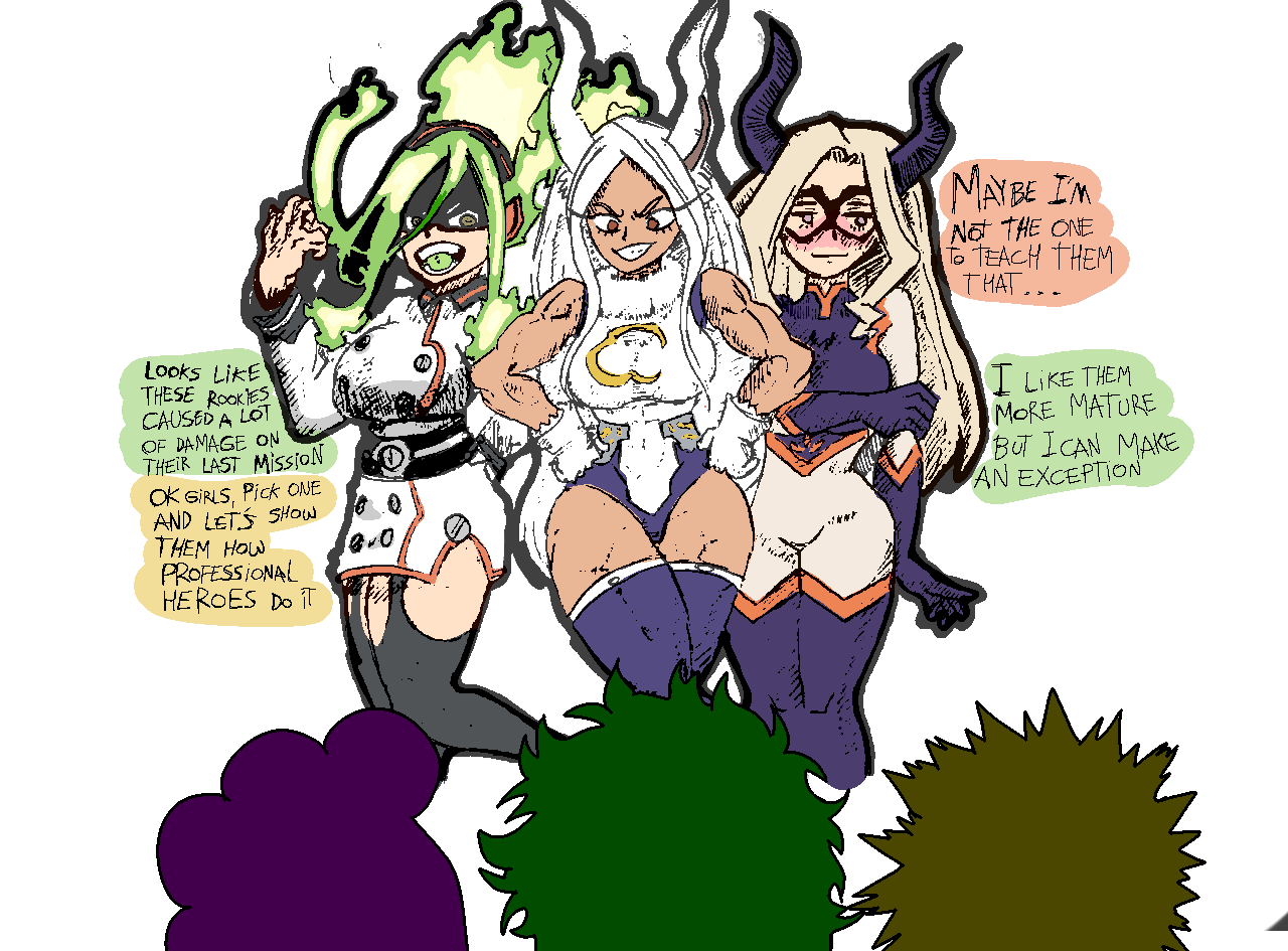 3boys 3girls age_difference bakugou_katsuki big_dom_small_sub burnin_(my_hero_academia) color english_text izuku_midoriya kamiji_moe katsuki_bakugou mature_female midoriya_izuku milf mineta_minoru minoru_mineta miruko moe_kamiji mount_lady mountain_dog muscular_female my_hero_academia rumi_usagiyama spiky_hair student-teacher student_and_teacher takeyama_yuu teacher teacher_and_student text text_bubble usagiyama_rumi yuu_takeyama zetto