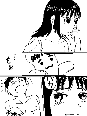 comic genshiken lowres monochrome ogiue_chika penis sasaha silent_comic translation_request