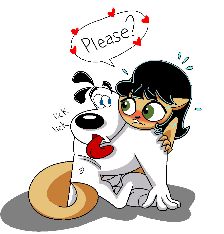 awkward black_hair blue_eyes blush canid canine canis dialogue dudley_puppy felid feline felis female green_eyes heart kitty_katswell licking necro-opolis nude nude_female nude_male shadow simple_shading speech_bubble sweat t.u.f.f._puppy tagme tail tongue_out white_background white_fur