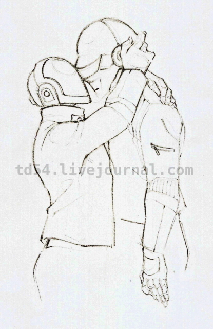 2boys artist_request cute daft_punk gay guy-manuel_de_homem-christo hug line_art male male_only monochrome musician tagme thomas_bangalter wholesome