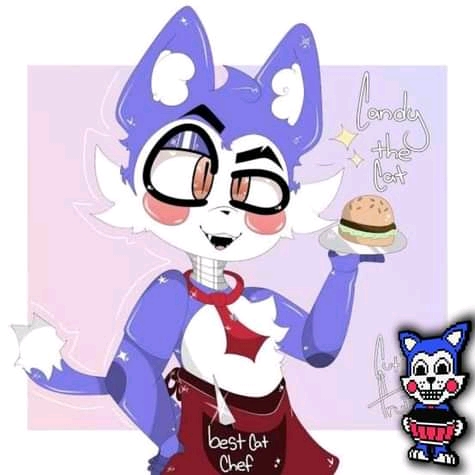 animatronic candy_(fnac) cat clothed domestic_cat femboy femboy_on_male five_nights_at_candy's five_nights_at_freddy's hamburger knife male_only no_humans tagme