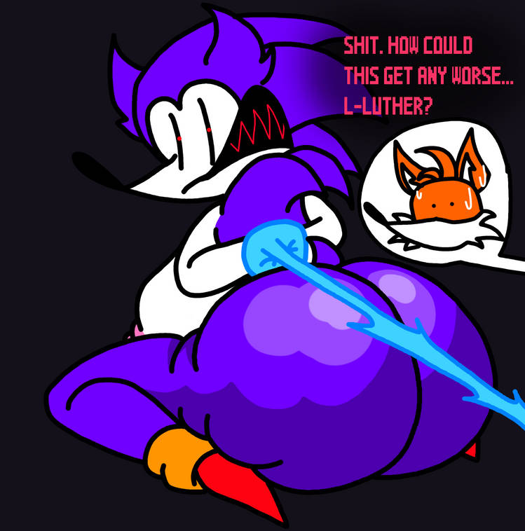 1boy 1girls actualbeef anthro ass big_breasts breasts female fox hedgehog hedgehog_girl hedgehog_humanoid huge_ass huge_butt looking_back luther_(needlemouse) male male/female needlemouse_(character) needlemouse_(series) purple_fur red_sclera sarah_henderson_(needlemouse) sharp_teeth shoes tied_arms tied_hands