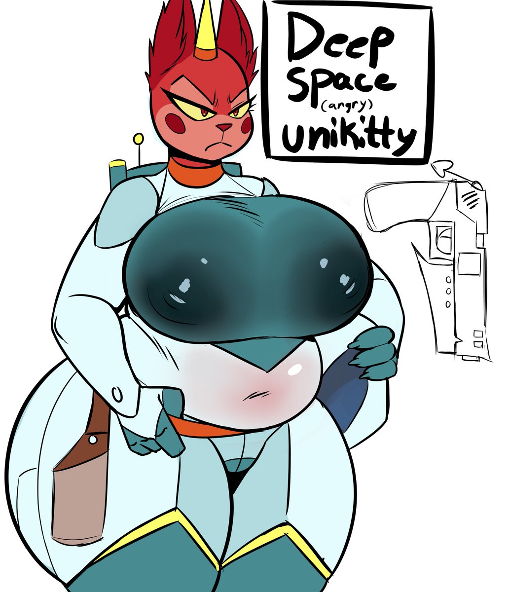 anthro, big breasts, breasts, female, isolatedartest, tagme, unikitty