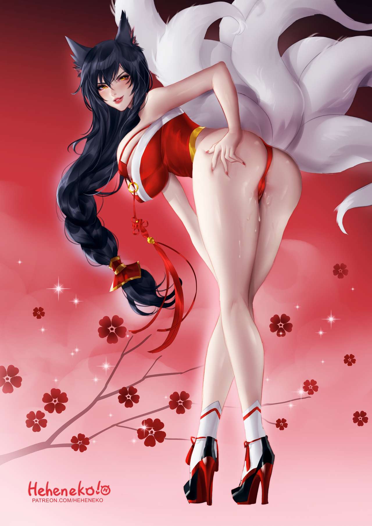 9_tails ahri animal_ear_fluff animal_ears animal_girl ass big_ass big_breasts black_hair bodily_fluids breasts busty child_bearing_hips cleavage clothing cum cum_on_thighs curvaceous curves curvy curvy_body curvy_female curvy_figure curvy_hips dat_ass evil_grin evil_smile eyelashes eyeliner eyeshadow facial_markings female fluffy fluffy_ears fluffy_tail fluffy_tails fox fox_ears fox_girl fox_tail furry_tail genital_fluids glistening glistening_body glistening_breasts glistening_hair glistening_skin grin heheneko hips hourglass_figure huge_breasts humanoid inner_ear_fluff kemonomimi kitsune large_breasts league_of_legends light-skinned_female light_skin lips lipstick long_hair multiple_tails naughty_face nine_tailed_fox pale-skinned_female pale_skin panties red_panties riot_games seduction seductive seductive_eyes seductive_look seductive_smile semen smile smiling smiling_at_viewer suggestive suggestive_look suggestive_pose tail tease teasing teasing_viewer thick_thighs thighs vastaya video_games voluptuous wide_hips yellow_eyes