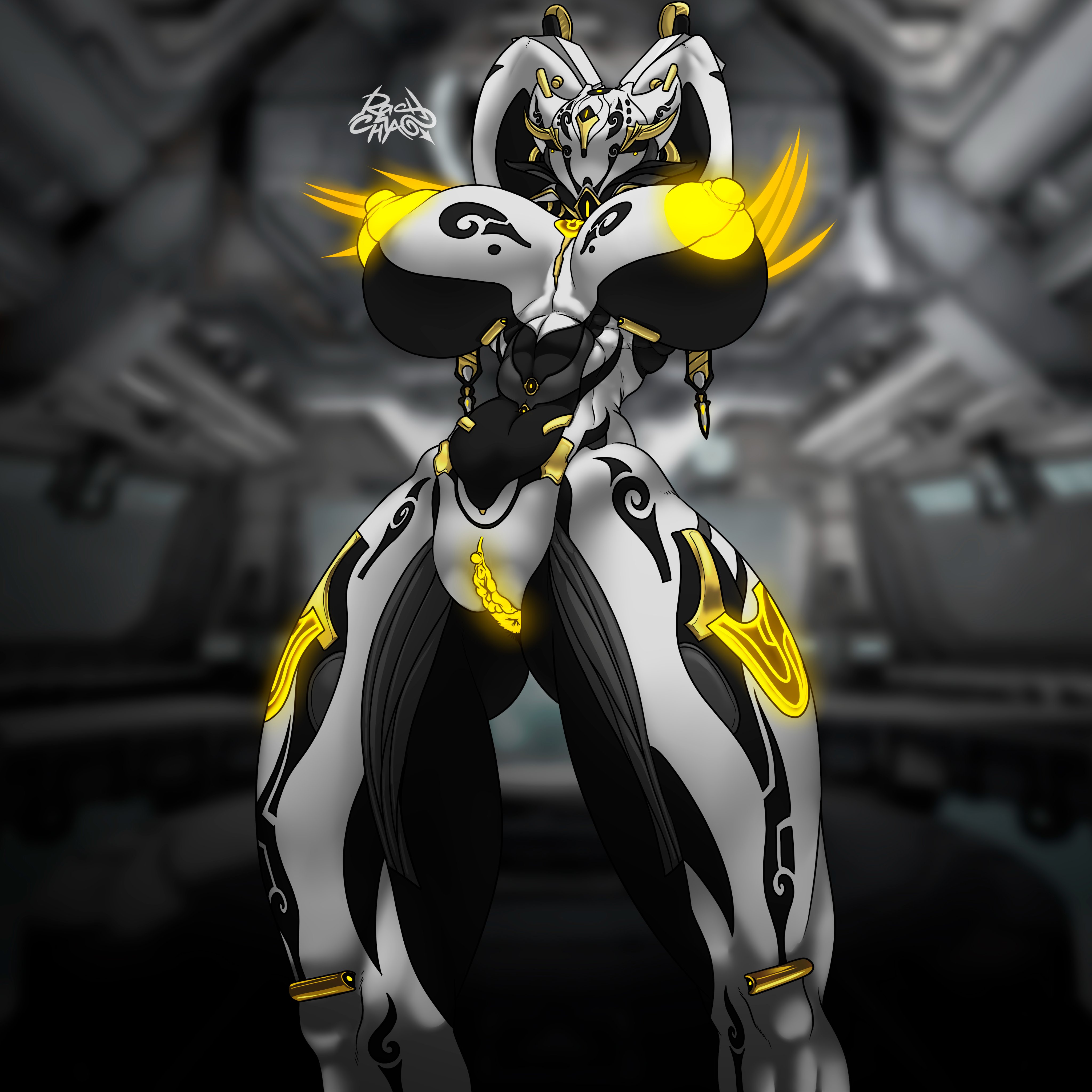 1girls, alien, alien girl, big boobs, big breasts, boobs, breasts, busty, clitoris, female, female only, glowing genitalia, glowing nipples, glowing pussy, huge breasts, nipples, puffy nipples, pussy, pussy lips, rashchaos, robot, robot girl, robot humanoid, solo, solo female, thick thighs, tits, vagina, valkyr (warframe), valkyr prime (warframe), warframe, yellow nipples, yellow pussy