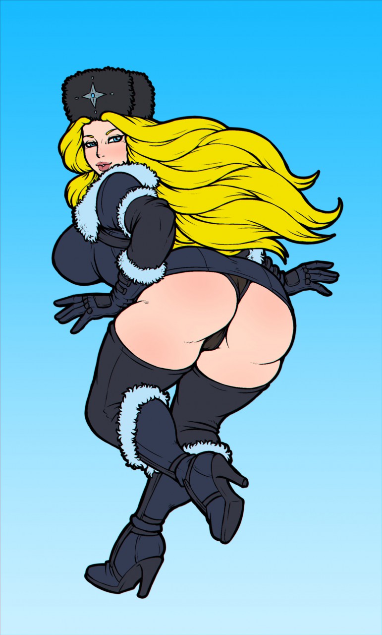 1girls ass big_ass big_breasts big_lips black_panties blonde_hair blue_eyes boots bottomwear breasts capcom clothing dat_ass demien female female_only hair heels high_heel_boots high_heels huge_breasts kolin legs lips long_hair mature mature_female mature_woman panties shoes solo solo_female street_fighter thick_lips thick_thighs thighhighs thighs topwear ushanka