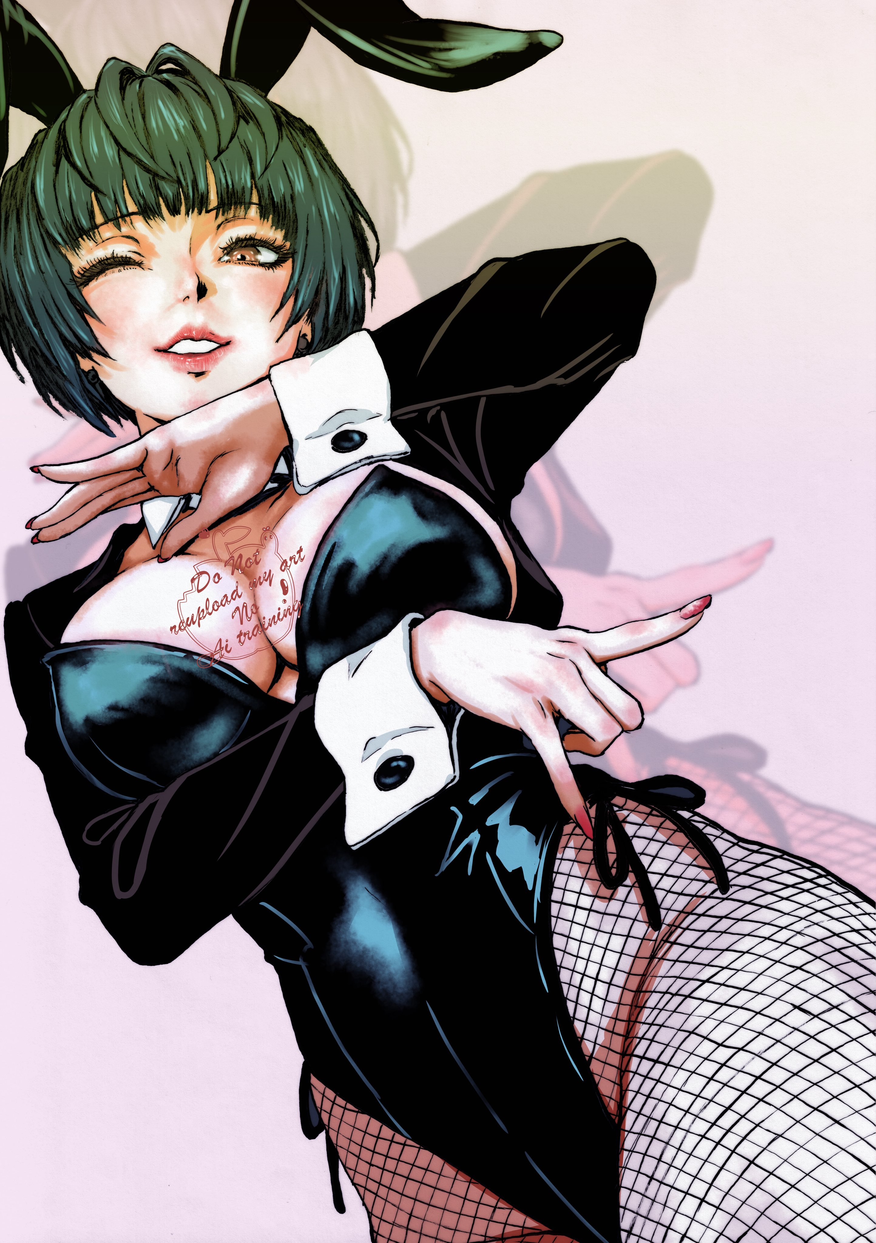 1girl, 1girls, atlus, bunny ears, bunny girl, bunnysuit, oeilvert fft, persona, persona 5, tae takemi, tagme