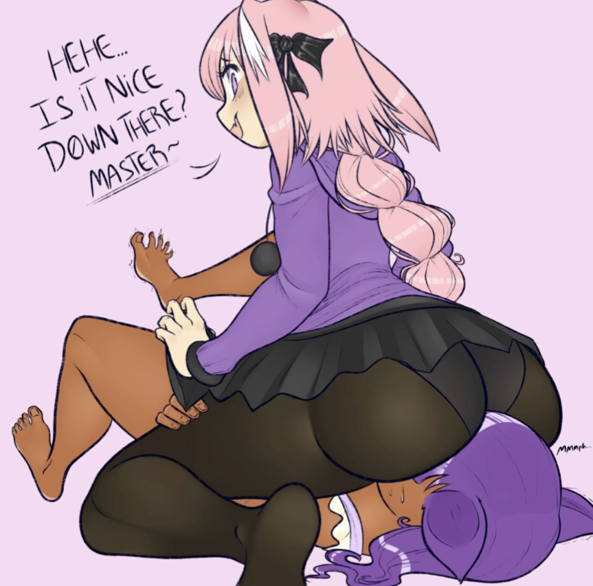 ass, astolfo (fate), big ass, big butt, cute, facesitting, fate (series), fate/grand order, female, femboy, femboy on female, femboydom, femsub, male, male facesitting, teasing