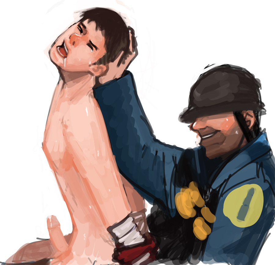 dopey gay human male male_only multiple_boys scout scout_(team_fortress_2) soldier soldier_(team_fortress_2) team_fortress_2 yaoi