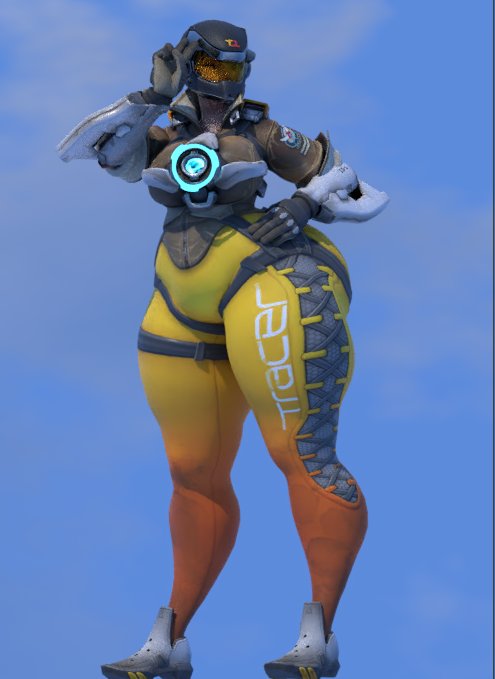 3d, big breasts, bottom heavy, breasts, coolmaster98, female, fully clothed, overwatch, tagme, thick thighs, tracer