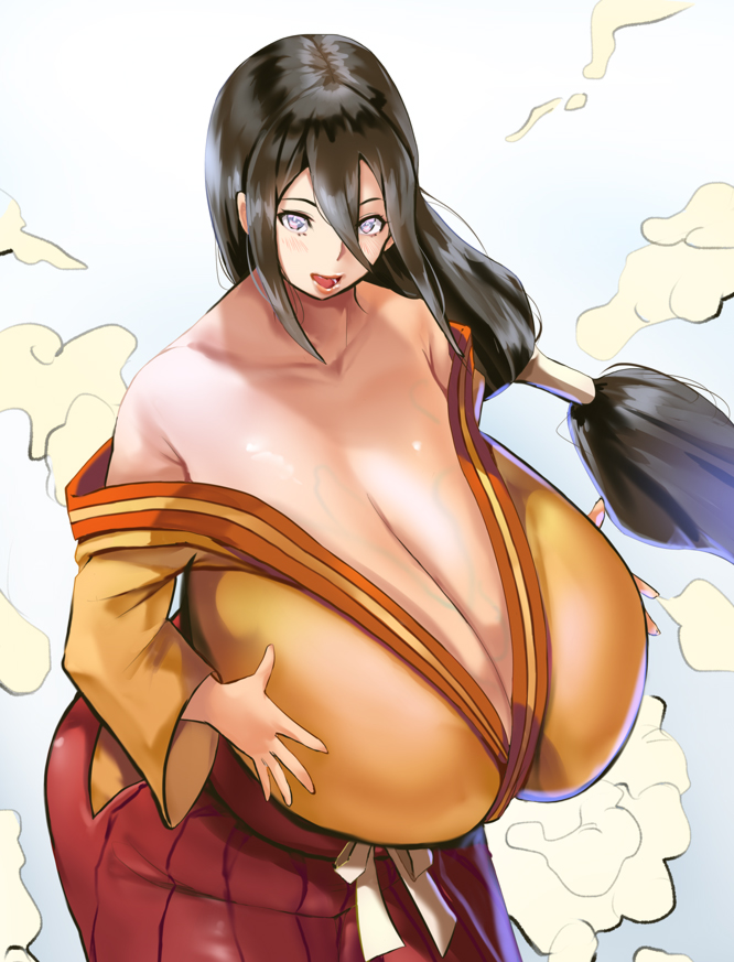 1girls, alternate body type, alternate breast size, big breasts, boruto: naruto next generations, breasts, busty, cleavage, curvaceous, curves, curvy, curvy body, curvy female, curvy figure, deep cleavage, enormous breasts, female, female focus, gigantic breasts, huge breasts, hyuuga hanabi, large breasts, long hair, massive breasts, narrowed eyes, naruto, naruto (series), saint zcup, solo, solo female, voluptuous