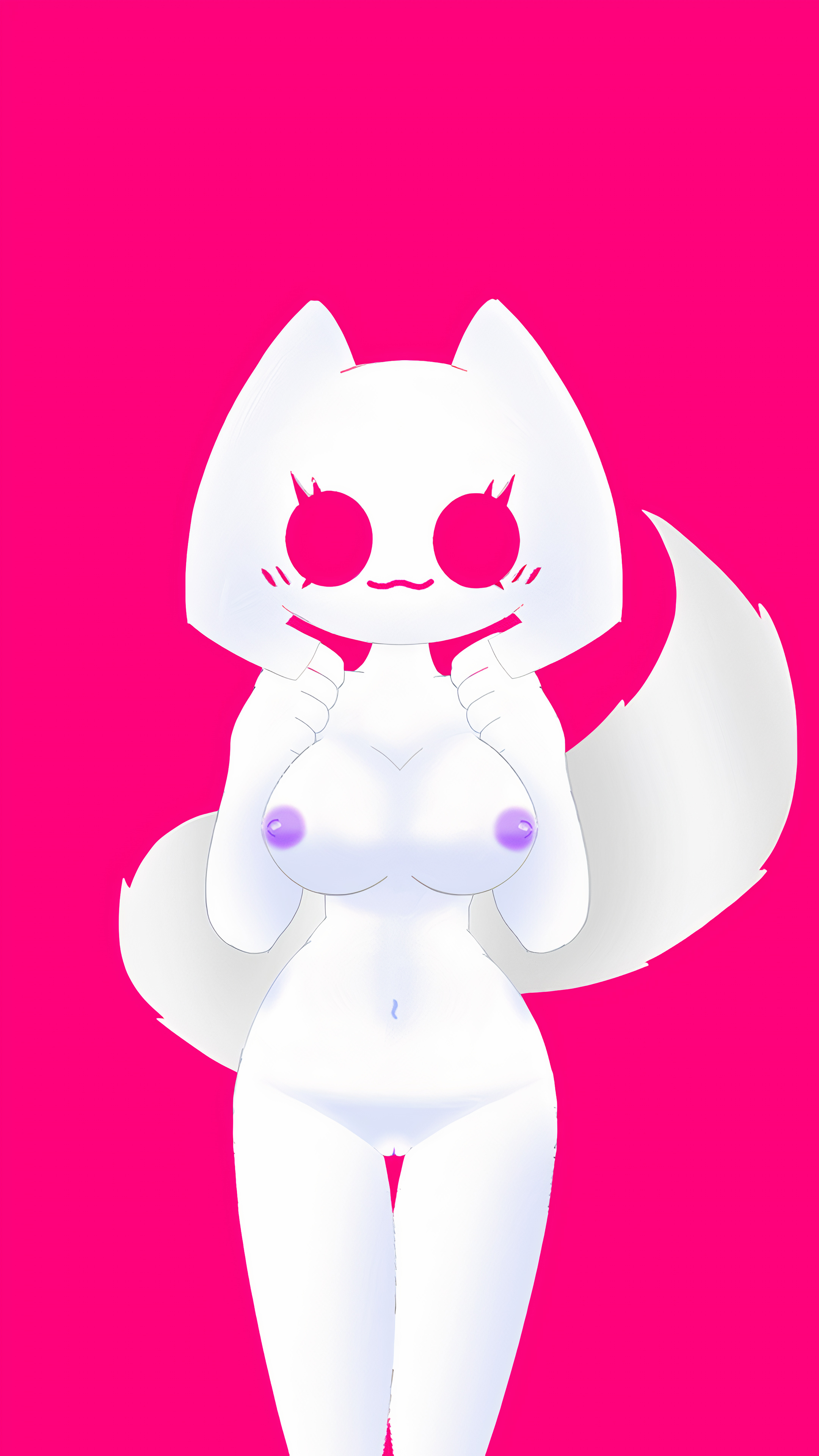 :3, bad edit, breasts, clyde (discord), discord, discord (app), edit, female, female only, furry, mob face, nekuzx, no outlines, solo, white body
