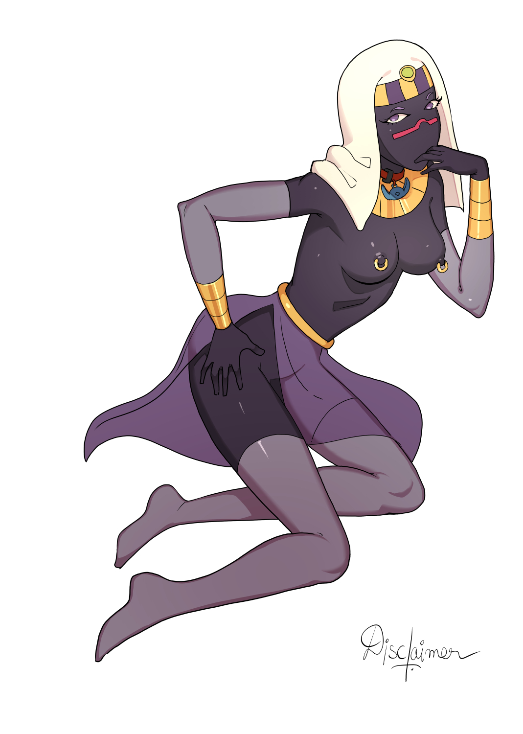1girls, alien, alien girl, big breasts, breasts, cartoon network, disclaimer, duck dodgers, female, female only, looney tunes, nipple piercing, nipples, piercing, queen tyr'ahnee, solo, solo female, thick thighs, warner brothers, wide hips