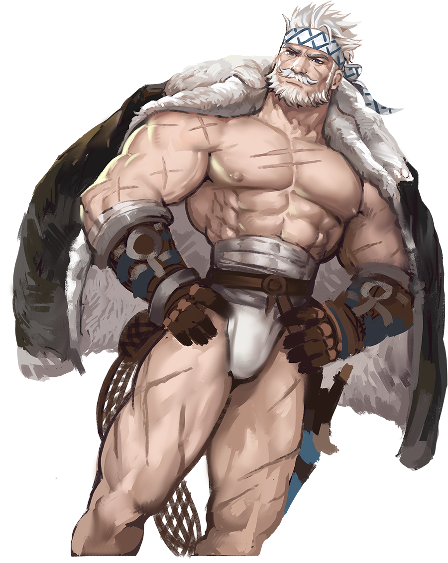 balls bara beard bulge dopq facial_hair gay granblue_fantasy male male_only muscles muscular penis scars solo solo_male soriz yy6242