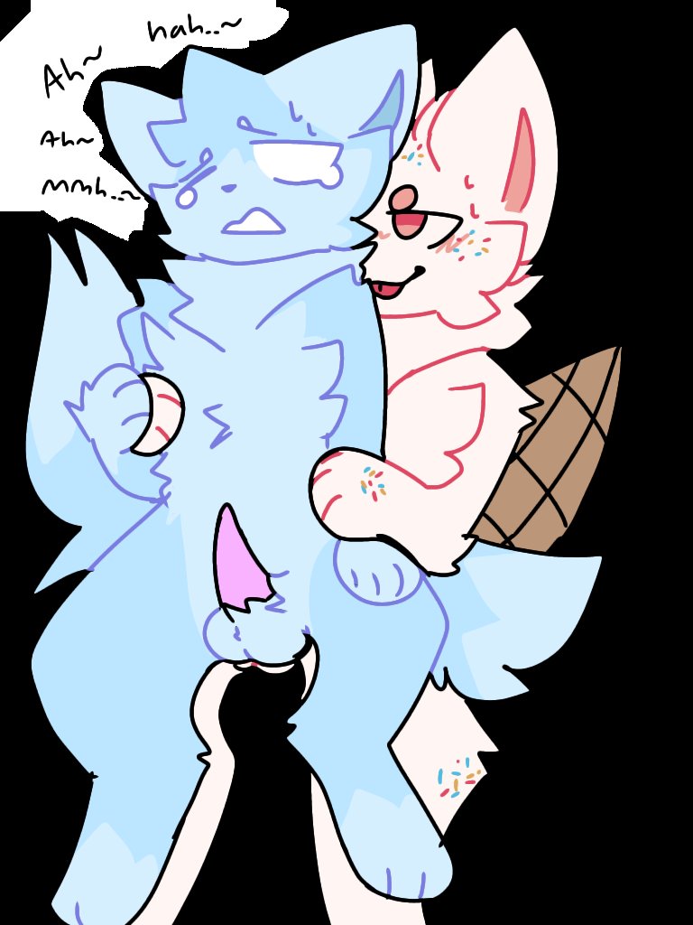 2boys 7n7o anthro anthro_on_anthro blep digital_media_(artwork) fluffy_chest furry gay ghost_fox_(kaiju_paradise) kaiju_paradise male/male moaning_in_pleasure neck_fluff penis roblox roblox_game spectexury sprinklekit_(kaiju_paradise) sweating tagme text tongue_out yaoi