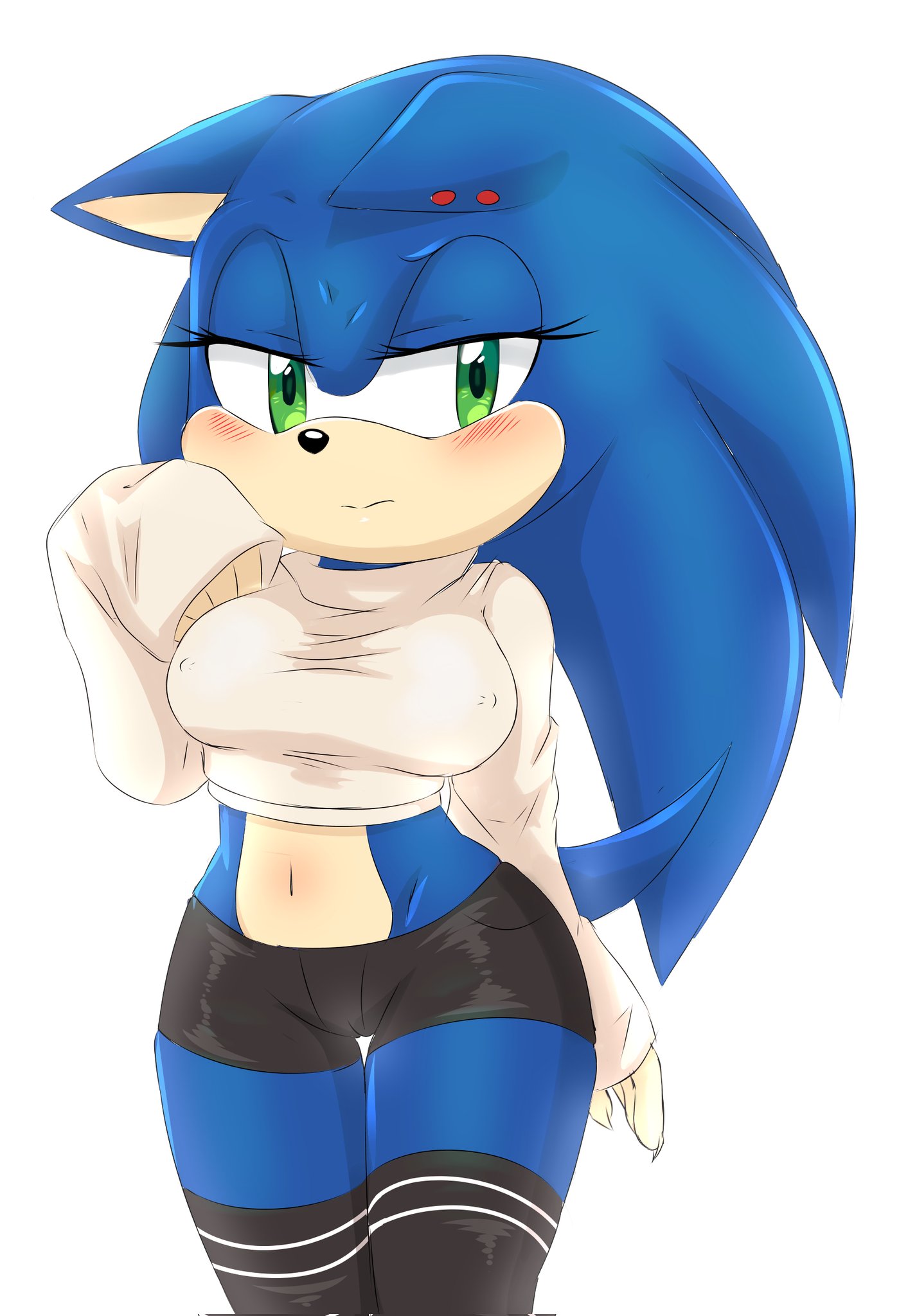 1girls, anthro, big breasts, breasts, cameltoe, cute, cute face, female, female only, furry, genderswap, genderswap (mtf), leggings, nipple bulge, nipples, pussy, rule 63, sega, solo, sonic (series), sonic the hedgehog, sonic the hedgehog (series), sonique the hedgehog, sweater, thick thighs, thighs