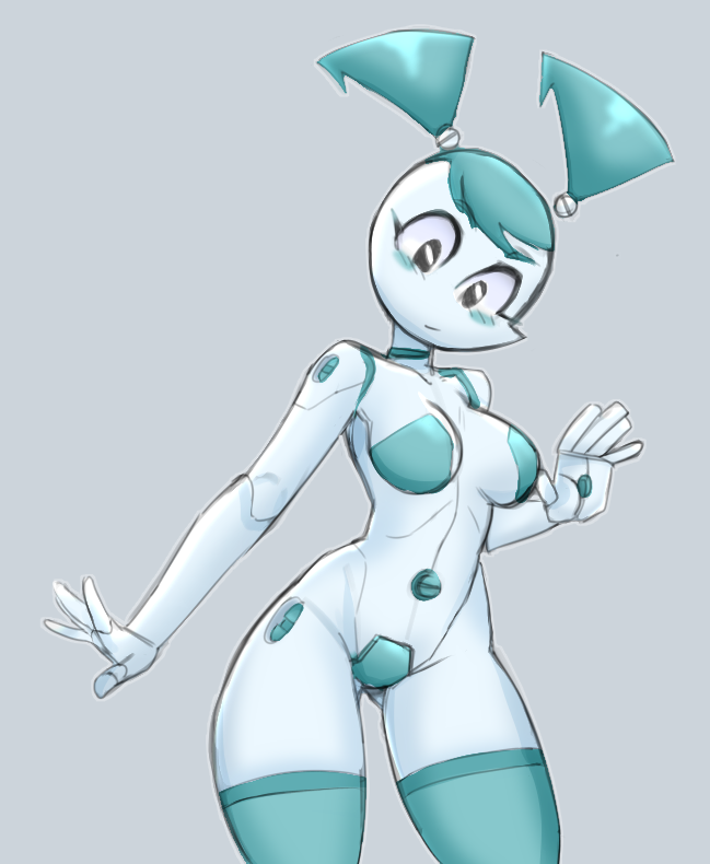 breasts colored edit grey_background humanoid jenny_wakeman my_life_as_a_teenage_robot nickelodeon nude robot roundpeach tagme teelokay_(artist) thighs xj-9