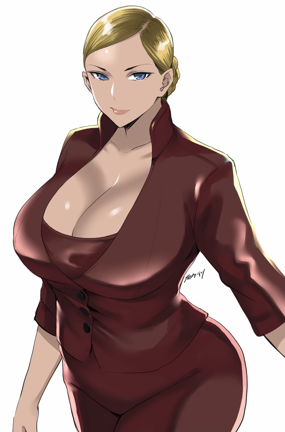 1girls, android, artist name, barely contained, barely contained breasts, barely fits, big breasts, blonde hair, blouse, blue eyes, breasts, breasts too big, bursting breasts, cleavage, clothed, clothes, clothing, collarbone, commission, curvy, eyelashes, female, female focus, female only, fully clothed, hair bun, highres, hips, huge breasts, humanoid, imminent wardrobe malfunction, large breasts, lips, lipstick, looking at viewer, makeup, pants, pink lipstick, robot, robot girl, shibusun, short sleeves, signature, simple background, solo, solo female, straining clothing, t-x, tan skin, terminator, terminator 3: rise of the machines, terminatrix, thick, thick thighs, thighs, tied hair, tight clothes, tight clothing, tight fit, too tight, undersized clothes, undersized clothing, voluptuous, white background, wide hips