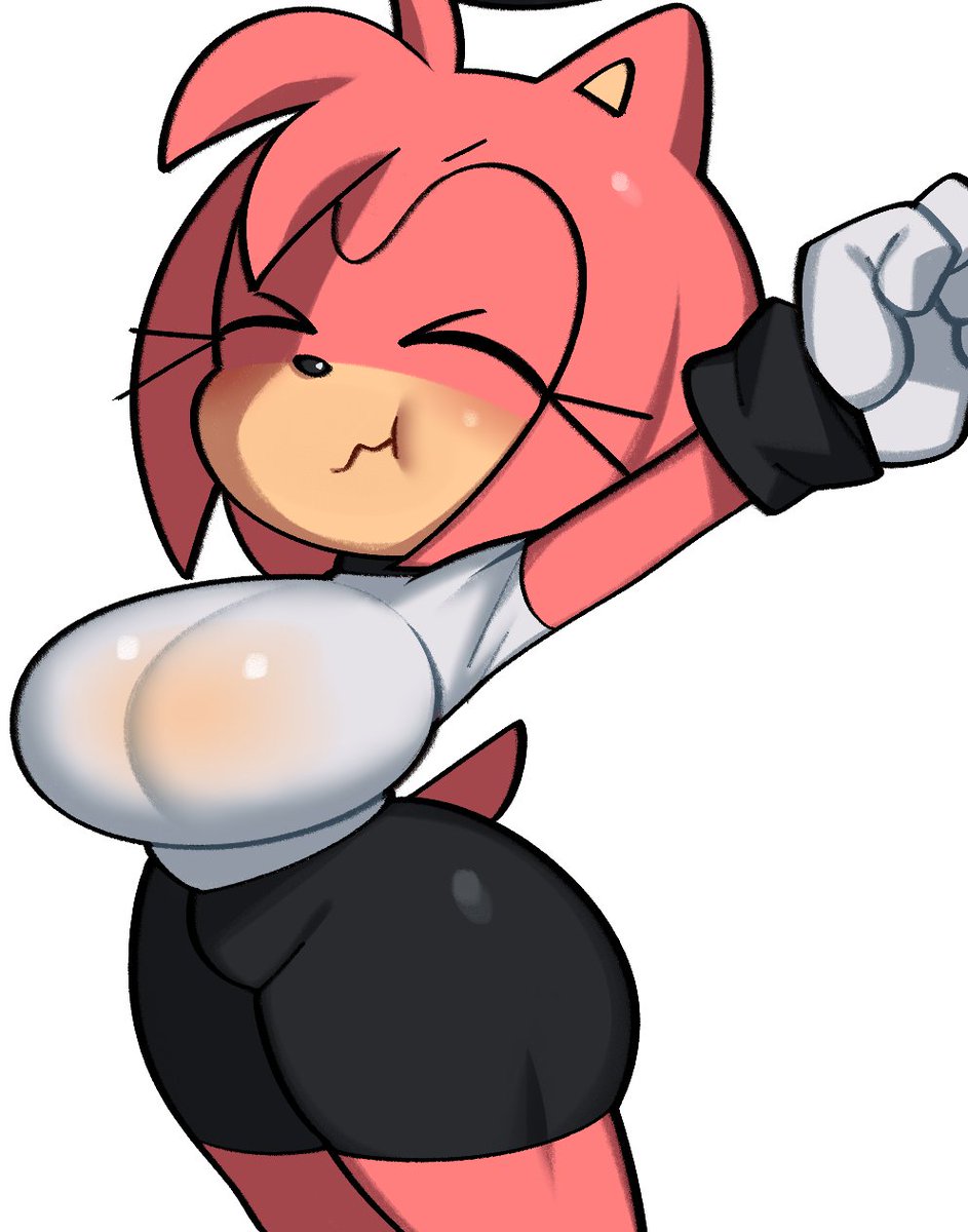 1girls amy_rose anthro anthro_only armpits ass big_ass big_breasts big_butt breasts closed_eyes clothing female female_only fiinel hedgehog huge_breasts no_bra no_humans pink_hair pink_skin see-through see-through_clothing see-through_shirt sega shirt short_shorts shorts solo sonic_(series) sonic_the_hedgehog_(series) standing stretching thick_thighs tight_clothing tight_shirt tight_shorts