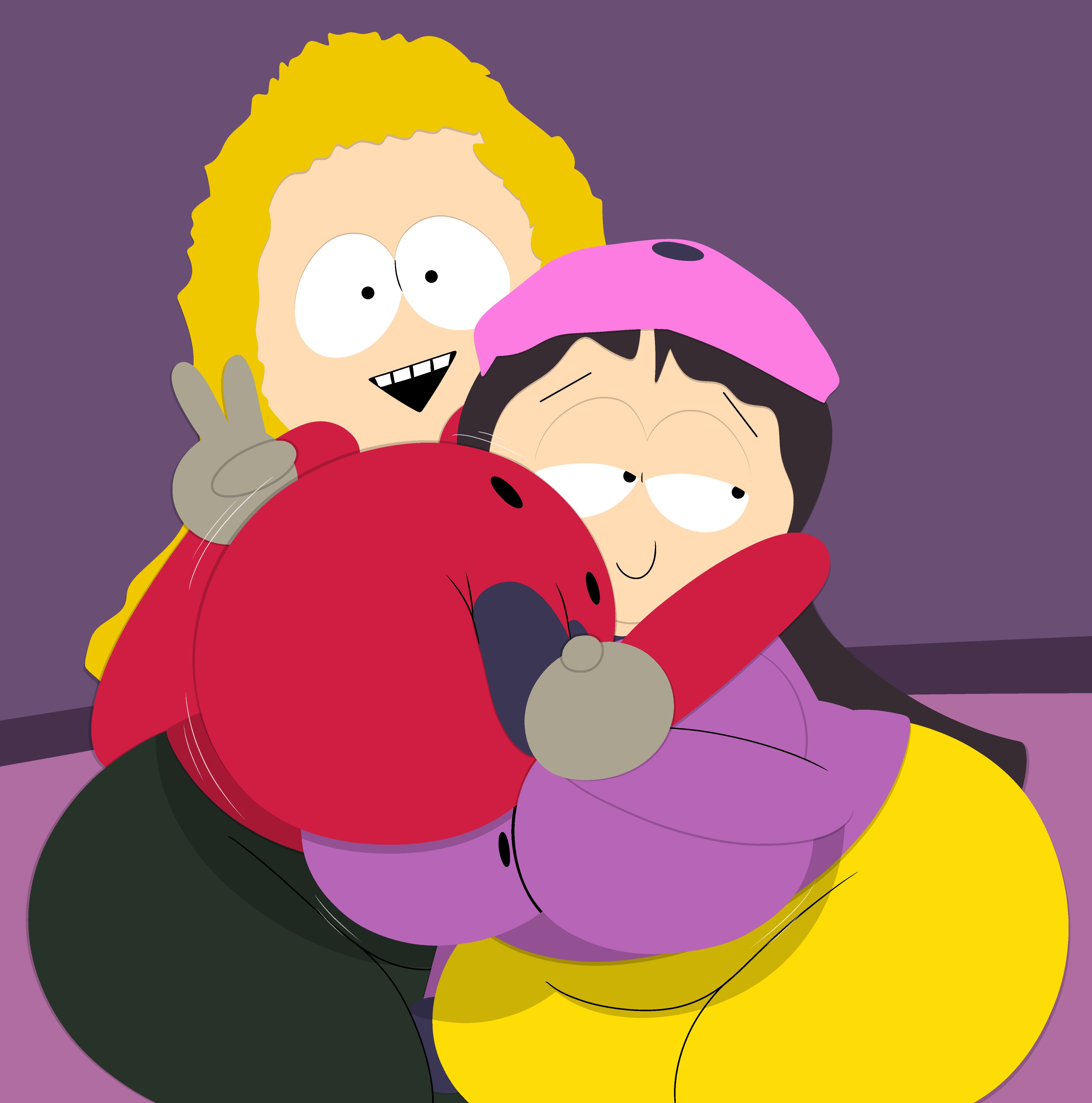 3barts, aged up, ass, bebe stevens, breast grab, breasts, bubble ass, bubble butt, comedy central, female, grabbing breasts, large breasts, south park, wendy testaburger, wholesome