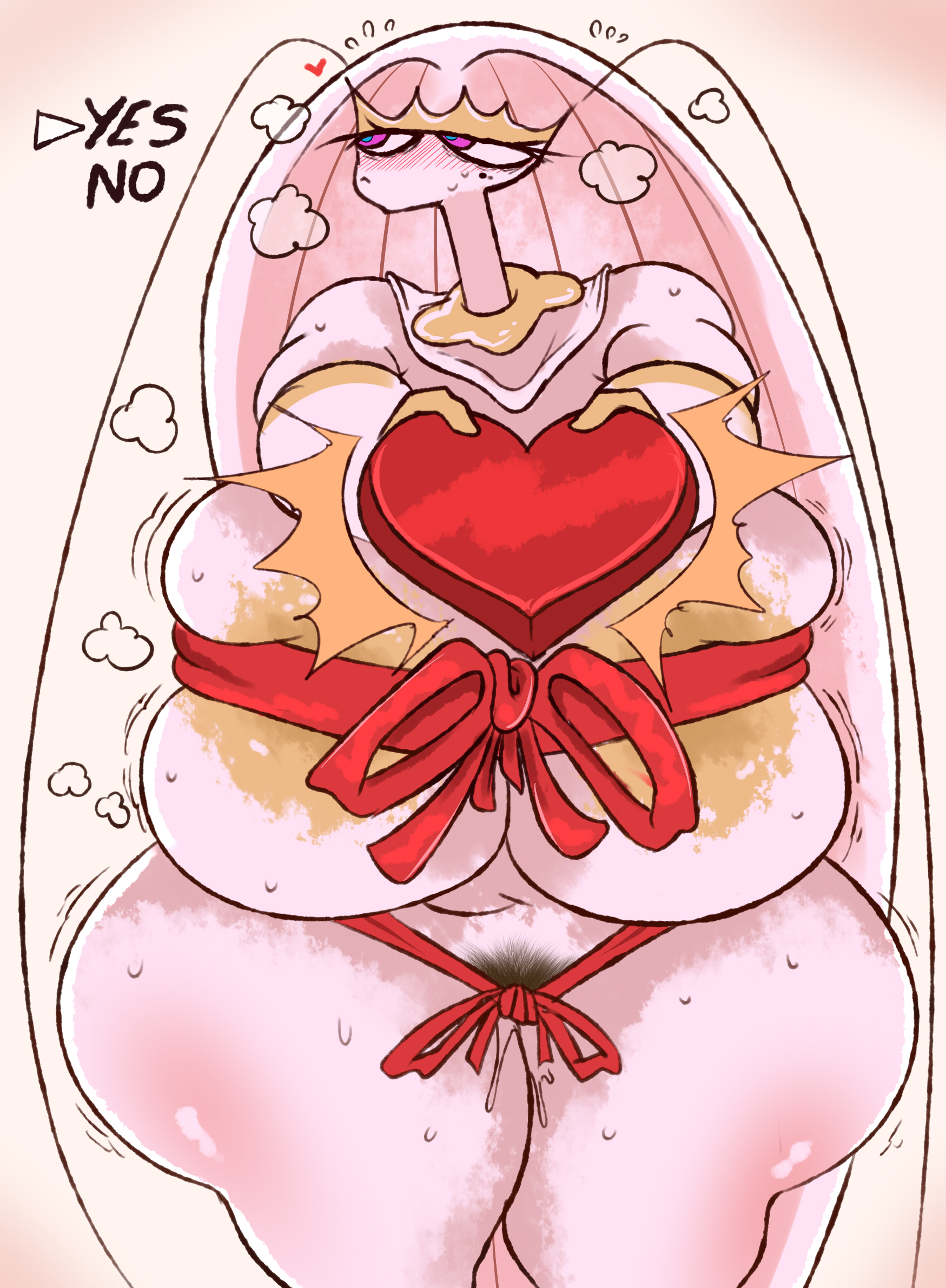 1girl, 1girls, antennae (anatomy), areolae, arthropod, ass, ass bigger than head, big areola, big ass, big breasts, big butt, blue pupils, breasts, breasts bigger than head, bubble ass, bubble butt, cockroach, cockroach humanoid, curvaceous, curvy, curvy figure, cute, english text, female, female only, furry, game freak, gameplay mechanics, hairy pussy, heart, huge ass, huge breasts, hunkhanks, large areolae, long hair, mature female, milf, misshapen nipples, mole, mole under eye, montgomery glands, musk, musk clouds, nervous, nintendo, nude, offering, offering to viewer, pheromosa, pokemon, pubic hair, purple eyes, pussy, solo, solo female, steam, steaming body, sweat, sweating, sweaty, sweaty body, sweaty breasts, sweaty thighs, tagme, text, thick thighs, valentine's day, voluptuous, voluptuous female, white background, white hair, wide hips