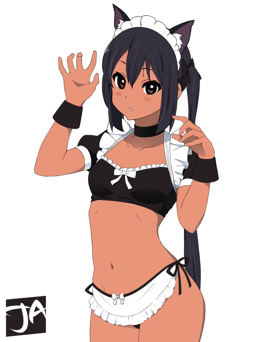 1girls alternate_version_available artist_request azusa_nakano_(k-on!) k-on! tagme