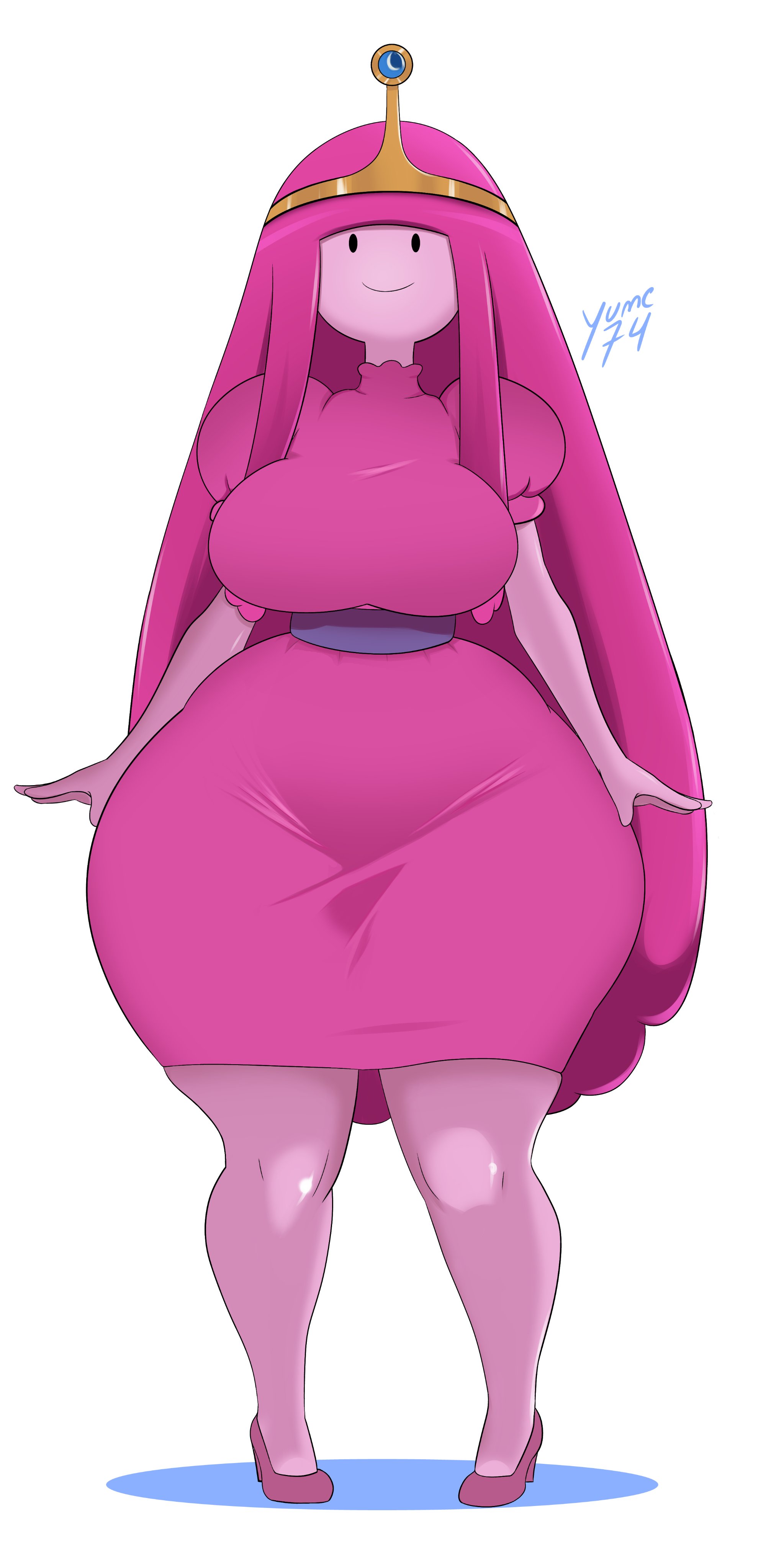 1girls, 2d, 2d (artwork), adventure time, big breasts, bonnibel bubblegum, breasts, cartoon network, clothed, clothed female, female, female focus, female only, large boobs, large breasts, pink hair, pink hair female, pink skin, pink skinned female, princess bubblegum, solo, solo female, solo focus, thick thighs, thighs, zhuay74