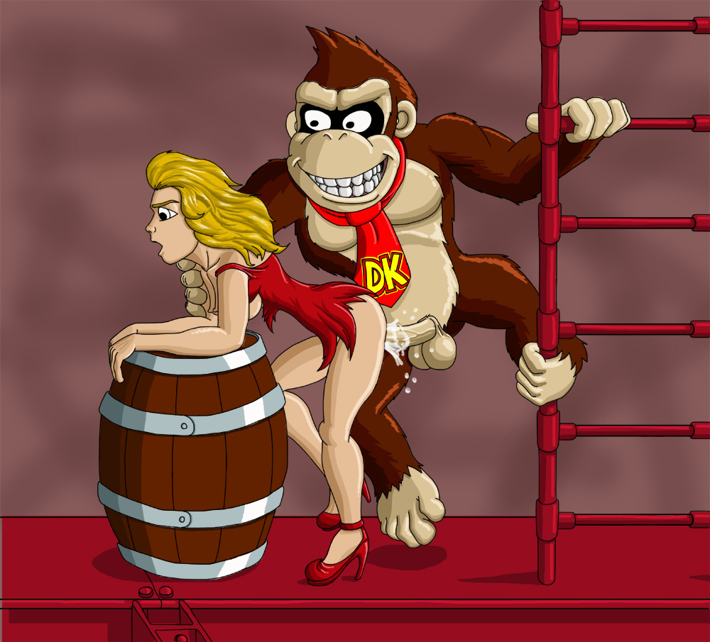 cobra_mcjingleballs color donkey_kong donkey_kong_(arcade) donkey_kong_(series) female hair human interspecies kong male mario_(series) nintendo pauline vaginal_penetration