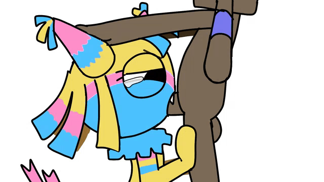 animated animation blowjob blowjob_face blowjob_only camcom dandy's_world male non-human nude nude_male questionable_consent rodger_(dandy's_world) tears toony yatta_(dandy's_world)