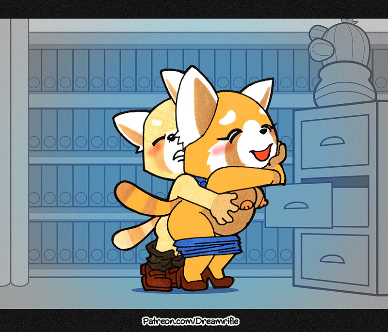 aggressive_retsuko ailurid anthro blush bottomwear bottomwear_down breasts cactus clothed clothing duo escopeto female footwear male male/female mammal nipples nude office_lady pants pants_around_ankles pants_down partially_clothed plant red_panda resasuke retsuko sanrio sex shoes skirt slightly_chubby smooth_fur