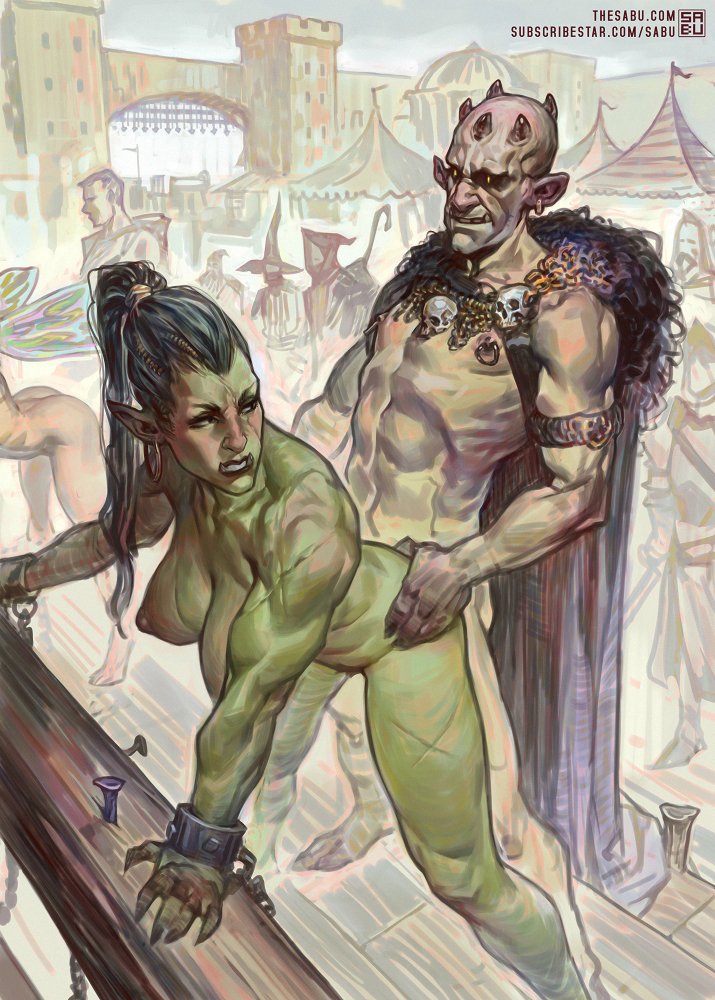 2girls, big boobs, breasts, chains, fairy, fantasy, female, female focus, female penetrated, femsub, from behind, happy dom, happy male, male, maledom, monster rape, multiple boys, multiple males, muscular, muscular female, muscular male, orc, orc female, rape, raped by monster, rapist male, sabudenego, sad sub, scar, sex, sex slave, slave, tagme, utter domination, victim female, victim orc