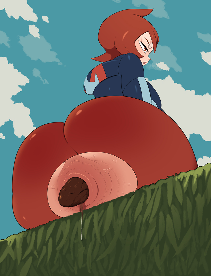 1girls, anal juice, anus, arezu (pokemon), ass, ass focus, big ass, big butt, bubble ass, bubble butt, constipation, female, female only, huge turd, imminent scat, large ass, pokemon, pokemon legends: arceus, poop, presenting hindquarters, puffy anus, pushing hard, pussy, pussy juice, rear view, red hair, scat, scat turtling, shitting, solo female, sweat, sweatdrop, torn clothes, turd, turtleheading, yuta agc