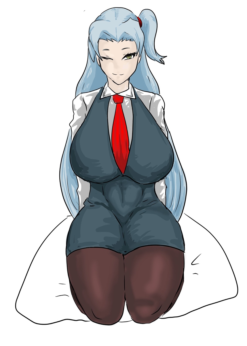 angela angela_(lobotomy_corporation) breasts female huge_breasts labcoat library_of_ruina lobotomy_corporation project_moon