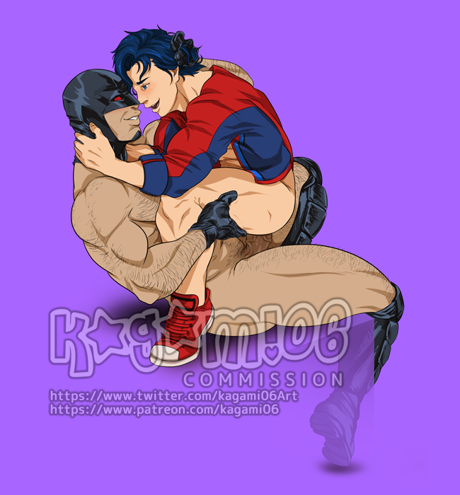 2boys anal anal_sex bottomless dc dc_comics embracing gay gay_sex hairy jon-el jonathan_kent kagami06 looking_at_another male male_only masked midnighter muscles muscular muscular_male pleasure_face riding_penis superboy superboy_(jonathan_kent) superhero superman_(series) teen_boy thick_thighs uncensored yaoi