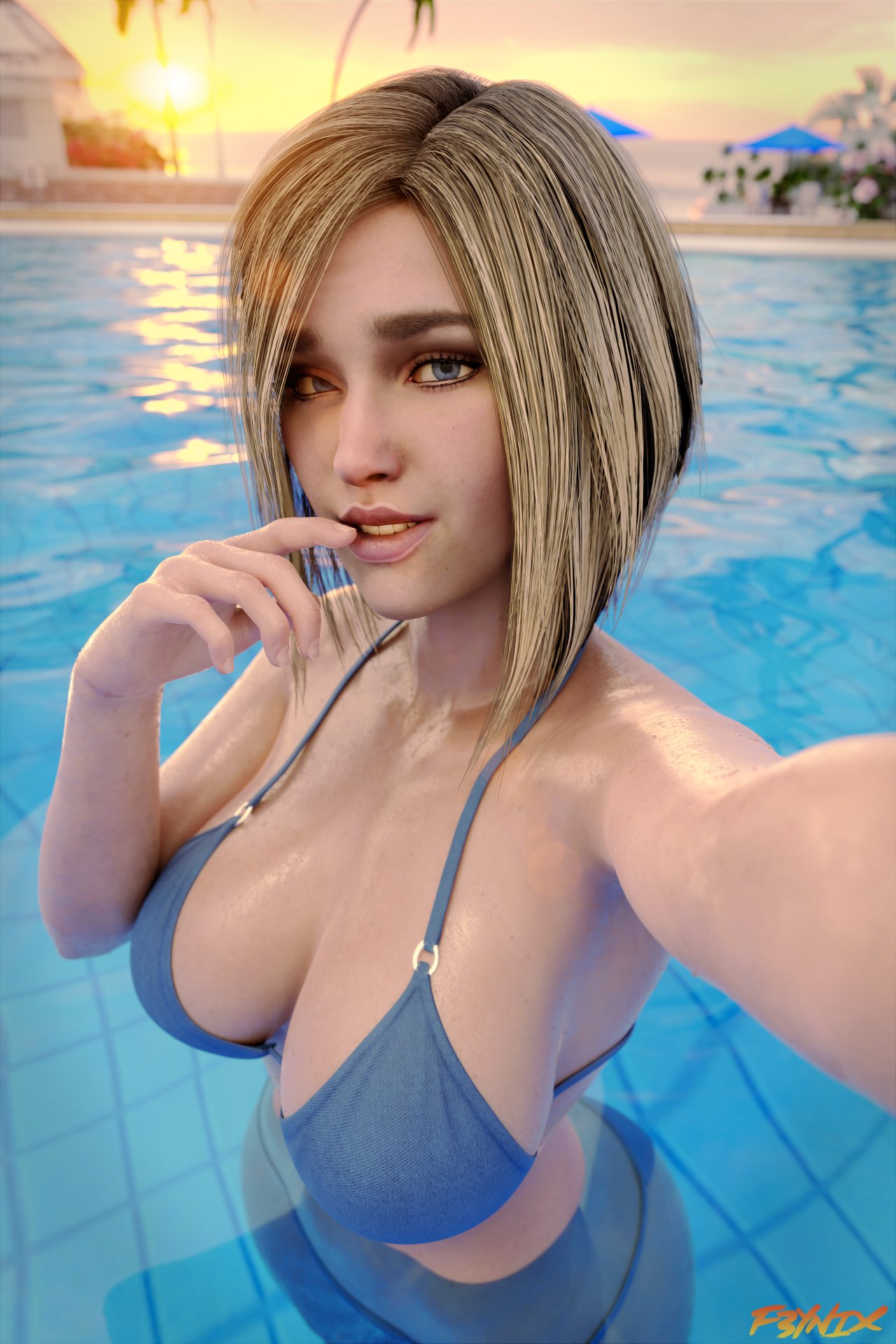 1girls 3d 3d_(artwork) alternate_version_available big_breasts big_butt blender blender_(software) blonde_hair bob_cut breasts bubble_ass busty curvy cute dc dc_comics f3ynix female hourglass_figure huge_breasts injustice_2 kara_zor-l karen_starr large_breasts looking_at_viewer medium_hair nude pawg pool pov pov_eye_contact power_girl power_girl_(injustice_2) seductive seductive_look selfie sensual solo superman_(series) thick thick_ass thick_thighs