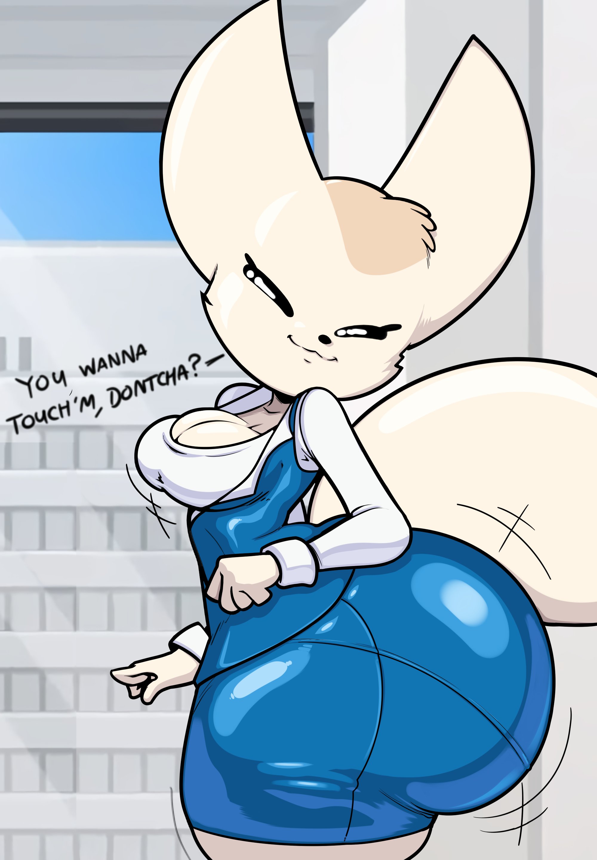 1girls, aggressive retsuko, aggretsuko, anthro, ass, ass bigger than head, ass focus, big ass, big ears, bottom heavy, bouncing ass, bouncing breasts, bouncing butt, breasts, bubble ass, bubble butt, cleavage, clothed, clothing, dialogue, english text, fat ass, female, female only, fennec, fenneko, fox, fur, furry, furry only, huge ass, hyper bimbo, large ass, looking at viewer, office clothing, office lady, pantylines, round ass, sanrio, shortstack, side view, skirt, small breasts, smooth skin, solo, solo female, tail, talking to viewer, teasing, text, thick ass, thick thighs, tight clothing, tight skirt, turboranger, wide hips, xaveknyne