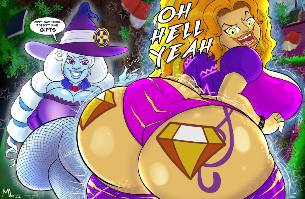 adagio_dazzle ameizing_lewds ass ass_cleavage ass_expansion ass_focus big_ass big_breasts big_butt blue_body breasts bubble_ass bubble_butt butt_crack butt_expansion cutie_mark equestria_girls fat_ass fat_butt females females_only friendship_is_magic hasbro huge_ass huge_breasts huge_butt humanized large_ass large_breasts large_butt my_little_pony my_little_pony_friendship_is_magic orange_hair thick_ass thick_legs thick_thighs trixie_(mlp) trixie_lulamoon trixie_lulamoon_(eg) two_tone_hair venus_body wide_hips yellow_body