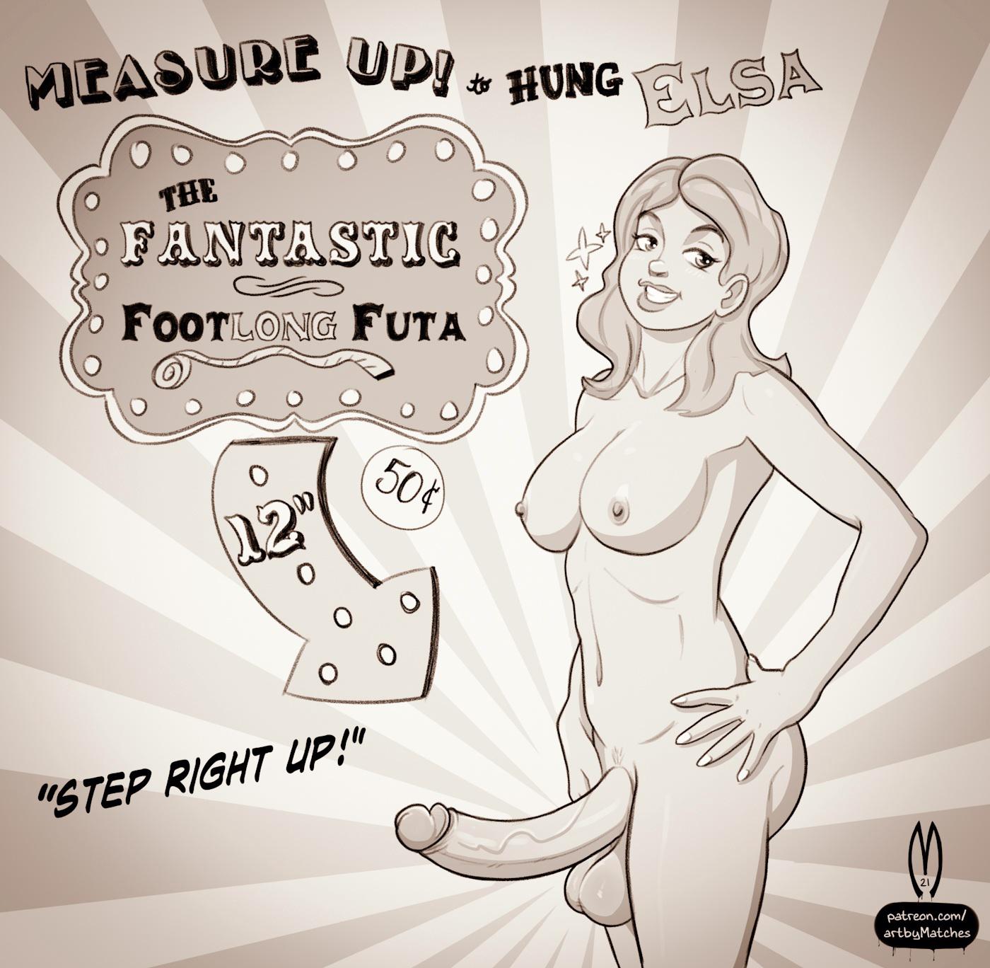 1futa, artbymatches, balls, big breasts, big penis, breasts, elsa (artbymatches), erection, futa only, futanari, huge cock, human, intersex, long hair, looking at viewer, monochrome, naked, nude, penis, solo, solo futa, source request, standing, tagme, testicles, text