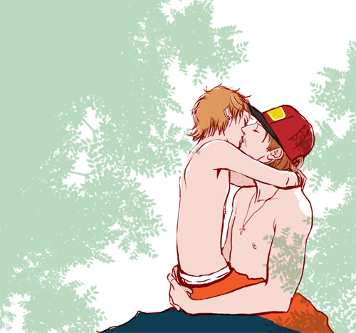 2boys arms_around_neck baseball_cap blonde_hair brown_hair cross_necklace erect_nipples gay hat incest kenny_mccormick kissing male male_only older_man_and_younger_boy sitting_on_lap south_park stuart_mccormick topless yaoi