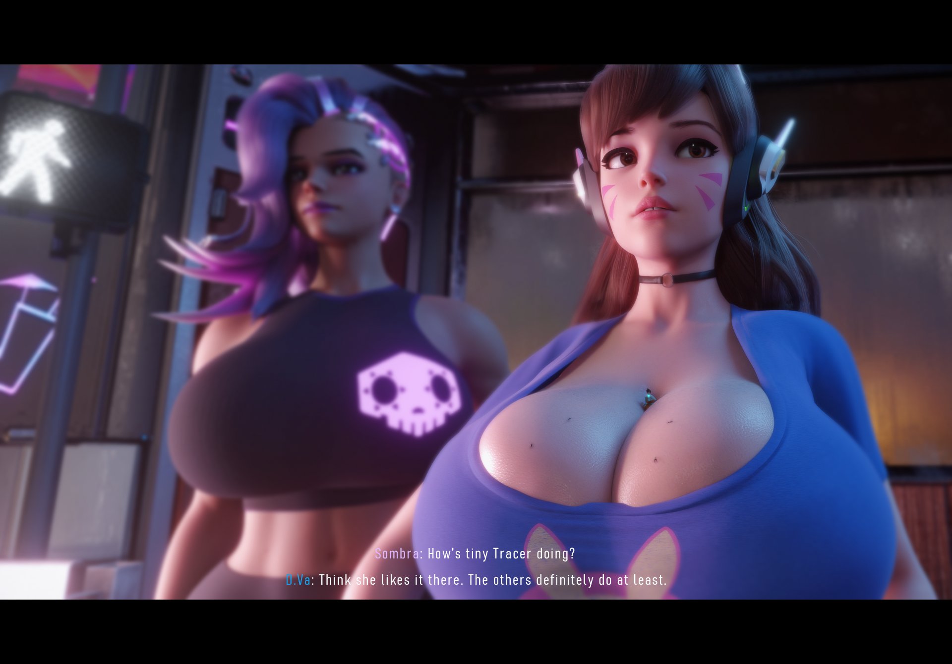 3d, 3d (artwork), 3girls, asian, asian female, big breasts, blizzard entertainment, boobs bigger than head, breasts, breasts bigger than head, british, british female, brown hair, brown hair female, brunette hair, clothed, clothed female, collar, d.va, dark skin, dark-skinned female, european, european female, extreme size difference, female, female focus, giantess, hana song, hispanic, hispanic female, huge boobs, huge breasts, hyper breasts, korean, korean female, krieginax, lena oxton, mexican, mexican female, micro, micro female, micro people, olivia colomar, overwatch, overwatch 2, scrag boy (model), scrag d.va, scrag sombra, scrag tracer, shrunk, shrunken female, shrunken people, shrunken person, size difference, sombra, tracer